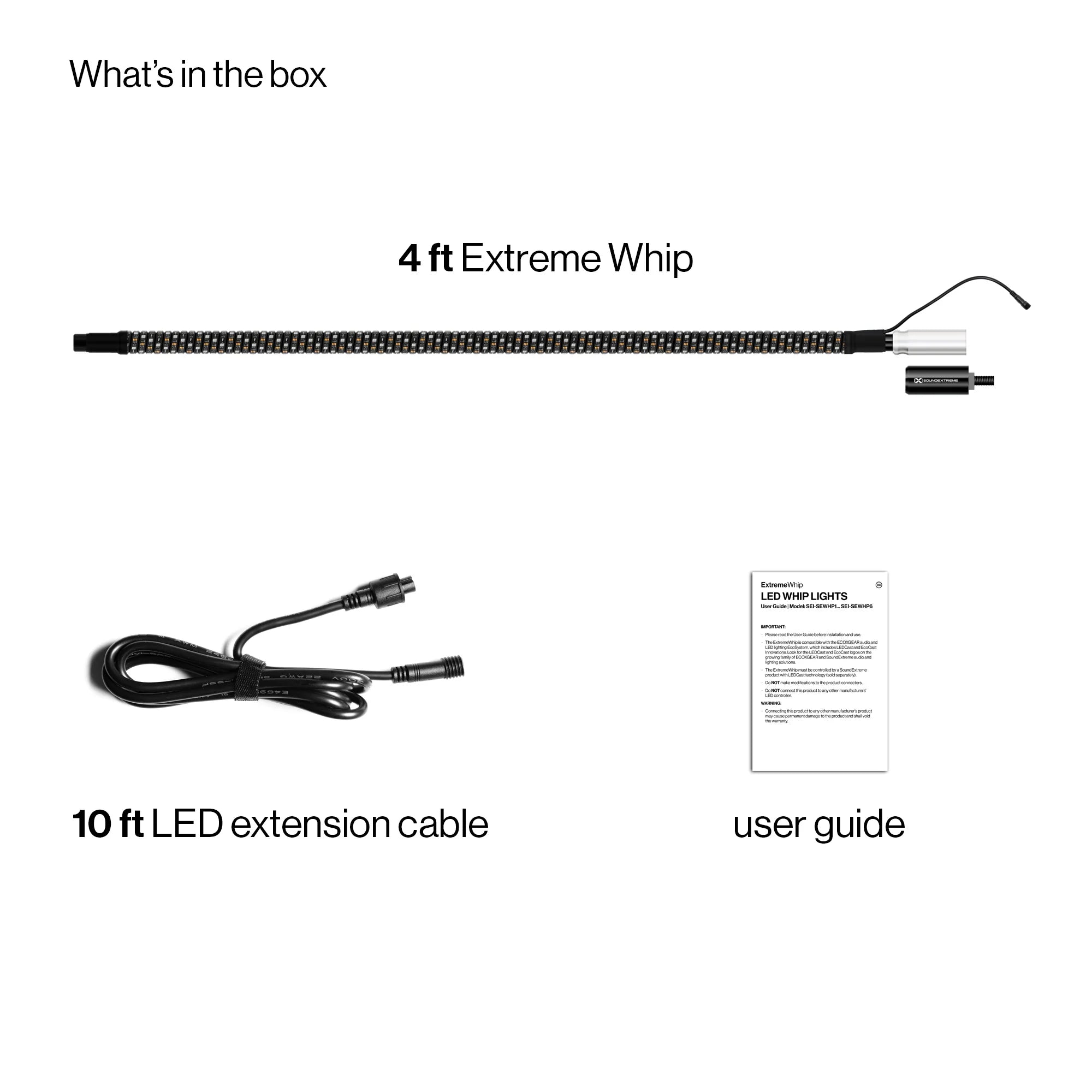 ECOXGEAR 4' LED WHIP