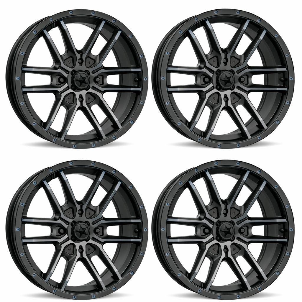 MSA M43 Fang  Wheels (+38mm) 15" Can-Am Commander Maverick Renegade Outlander Defender