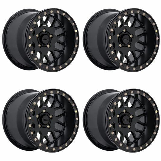 KMC KS235 Grenade Beadlock Wheels (+38mm) 15" Can-Am Commander Maverick Renegade Outlander Defender