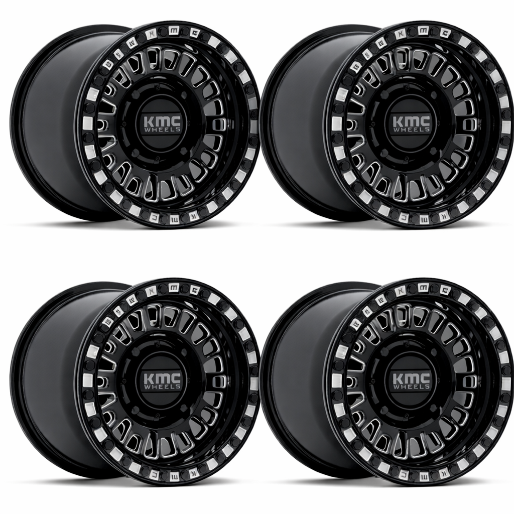 KMC KS242 Aztec Beadlock 15x10 Wide Wheels  +0mm Polaris RZR 1000 XP / Ranger XP 900/1K