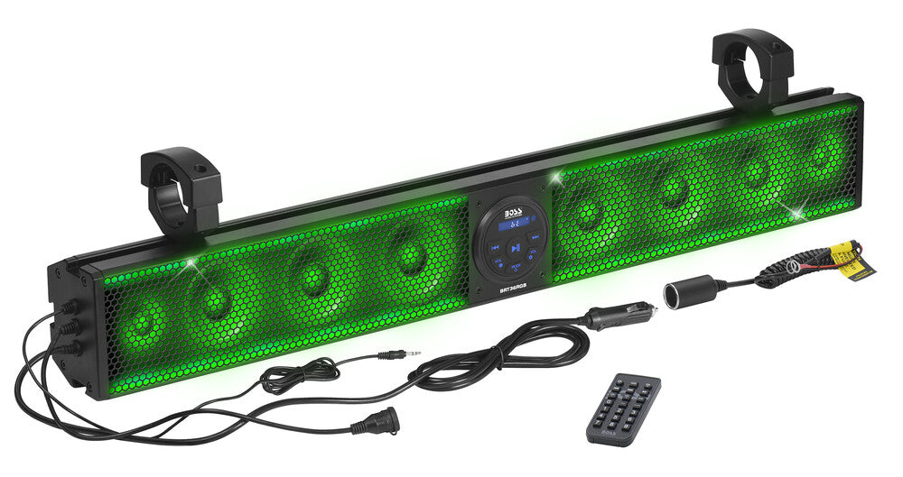 BOSS AUDIO 36" RIOT SOUND BAR WITH RGB 8 SPEAKERS FITS 1.5-2.0" BAR